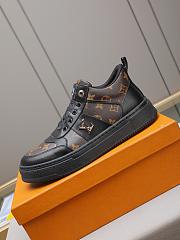 Okify Louis Vuitton Two-Tone Logo Print Brown Men Sneakers - 4