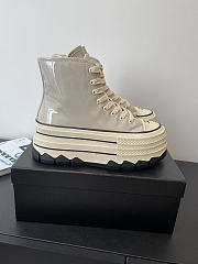 Okify CC Gray Platform High-Top Casual Women Sneakers 6cm - 1