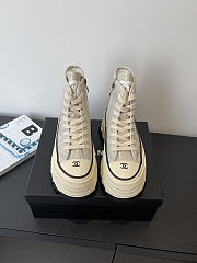 Okify CC Gray Platform High-Top Casual Women Sneakers 6cm - 2