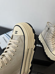 Okify CC Gray Platform High-Top Casual Women Sneakers 6cm - 6