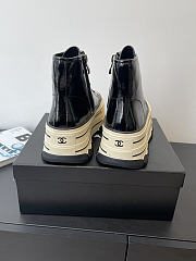 Okify CC Black Platform High-Top Casual Women Sneakers 6cm - 6