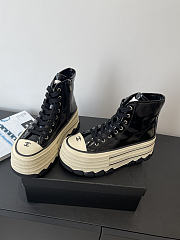 Okify CC Black Platform High-Top Casual Women Sneakers 6cm - 5