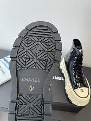 Okify CC Black Platform High-Top Casual Women Sneakers 6cm - 4