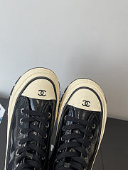 Okify CC Black Platform High-Top Casual Women Sneakers 6cm - 2