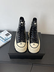 Okify CC Black Platform High-Top Casual Women Sneakers 6cm - 3