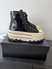 Okify CC Black Platform High-Top Casual Women Sneakers 6cm - 1