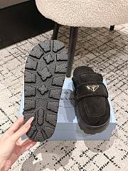 Okify Prada Black Wool Women Slippers With Thick Soles And Covered Toe 1 - 4