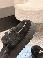 Okify Prada Black Wool Women Slippers With Thick Soles And Covered Toe 2 - 2