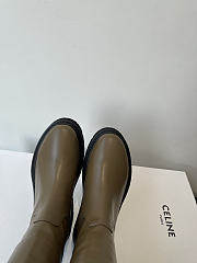 Okify Celine Olive Brown Woman Rider Boots - 6