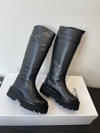 Okify Celine Black Woman Rider Boots