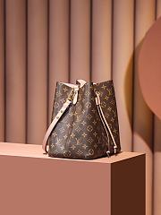 Okify Louis Vuitton NeoNoe MM Bag Pink Strap M44022 26x26x17.5cm - 5