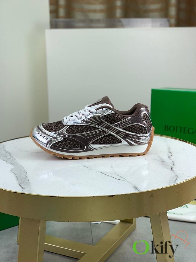 Okify Bottega Veneta Orbit Brown Sneakers  - 1