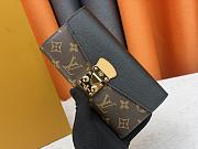 Okify Louis Vuitton Pallas Black And Brown Wallet 19x10cm - 1