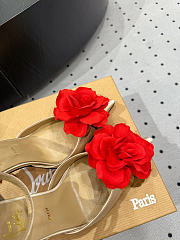 Okify Christian Louboutin Rose Beige Satin Heels 11.5cm - 2