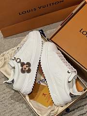 Okify Louis Vuitton Time Out Women Sneakers With Silver Charm - 2