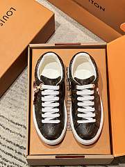 Okify Louis Vuitton Time Out Brown Women Sneakers With Charm - 2
