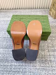 Okify Gucci Brown Platform Chunky Heel Loafers - 3