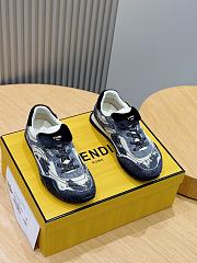 Okify Fendi Wave Pulse Black Sneakers 3cm Unisex  - 3
