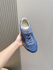 Okify Fendi Wave Pulse Dark Blue Sneakers 3cm Unisex  - 3