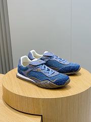 Okify Fendi Wave Pulse Dark Blue Sneakers 3cm Unisex  - 1