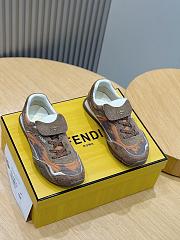 Okify Fendi Wave Pulse Brown Sneakers 3cm Unisex  - 3