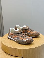 Okify Fendi Wave Pulse Brown Sneakers 3cm Unisex  - 1