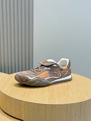 Okify Fendi Wave Pulse Brown Sneakers 3cm Unisex  - 2