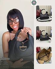 Okify Gucci Softbit Top Handle Bag In Black 27.5x21x16cm  - 1