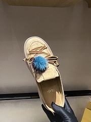 Okify Fendi Apres Chic Brown Platform Mule Loafers - 6