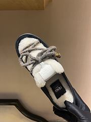 Okify Fendi Apres Chic Black Platform Mule Loafers - 5