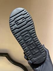 Okify Fendi Apres Chic Black Platform Mule Loafers - 4