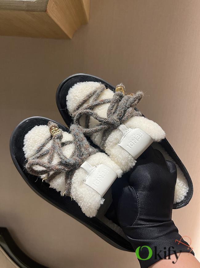 Okify Fendi Apres Chic Black Platform Mule Loafers - 1