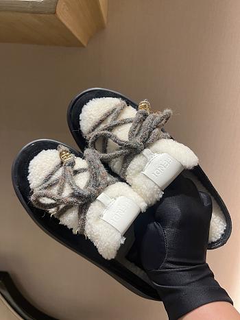 Okify Fendi Apres Chic Black Platform Mule Loafers