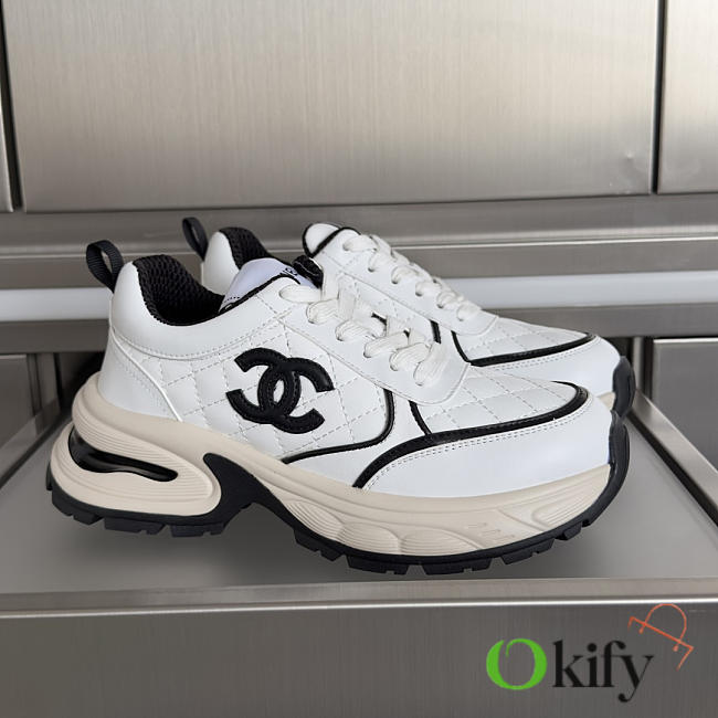 Okify CC 26C White And Black Women Sneakers 3.5cm - 1