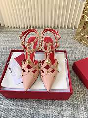 Okify Valentino 2026 Pink Nude Studded High Heels 7cm/9cm - 1