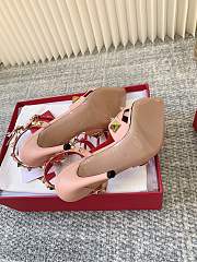 Okify Valentino 2026 Pink Nude Studded High Heels 7cm/9cm - 5