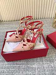 Okify Valentino 2026 Pink Nude Studded High Heels 7cm/9cm - 6