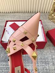 Okify Valentino 2026 Pink Nude Studded High Heels 7cm/9cm - 2