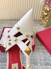 Okify Valentino 2026 White Studded High Heels 7cm/9cm - 3