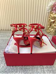 Okify Valentino 2026 Red Studded High Heels 7cm/9cm - 6