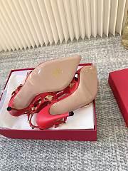 Okify Valentino 2026 Red Studded High Heels 7cm/9cm - 3