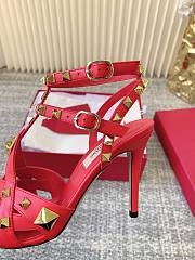 Okify Valentino 2026 Red Studded High Heels 7cm/9cm - 4