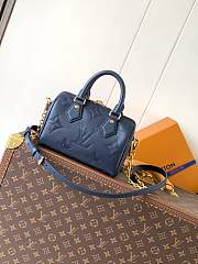Okify Louis Vuitton Speedy Bag Dark Blue 20x13x12cm - 4