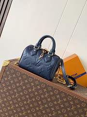 Okify Louis Vuitton Speedy Bag Dark Blue 20x13x12cm - 1