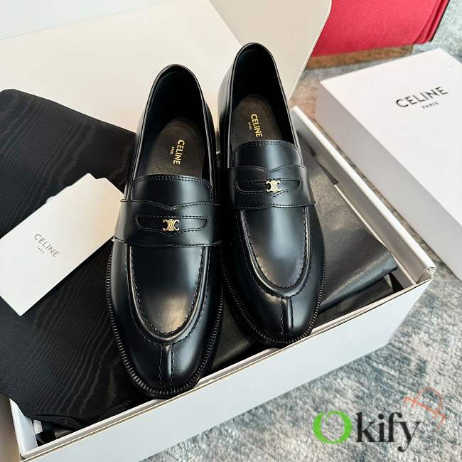 Okify Celine Black Loafers  - 1