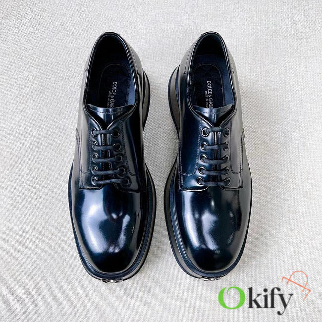 Okify Dolce & Gabbana Black Patent Men Loafers - 1