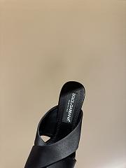 Okify Dolce & Gabbana Black Silk Open-toe Mule Heels 10cm  - 2