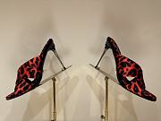 Okify Dolce & Gabbana Red Leopard Silk Open-toe Mule Heels 10cm  - 6