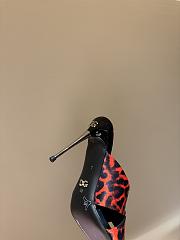 Okify Dolce & Gabbana Red Leopard Silk Open-toe Mule Heels 10cm  - 5