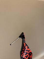 Okify Dolce & Gabbana Red Leopard Silk Open-toe Mule Heels 10cm  - 3